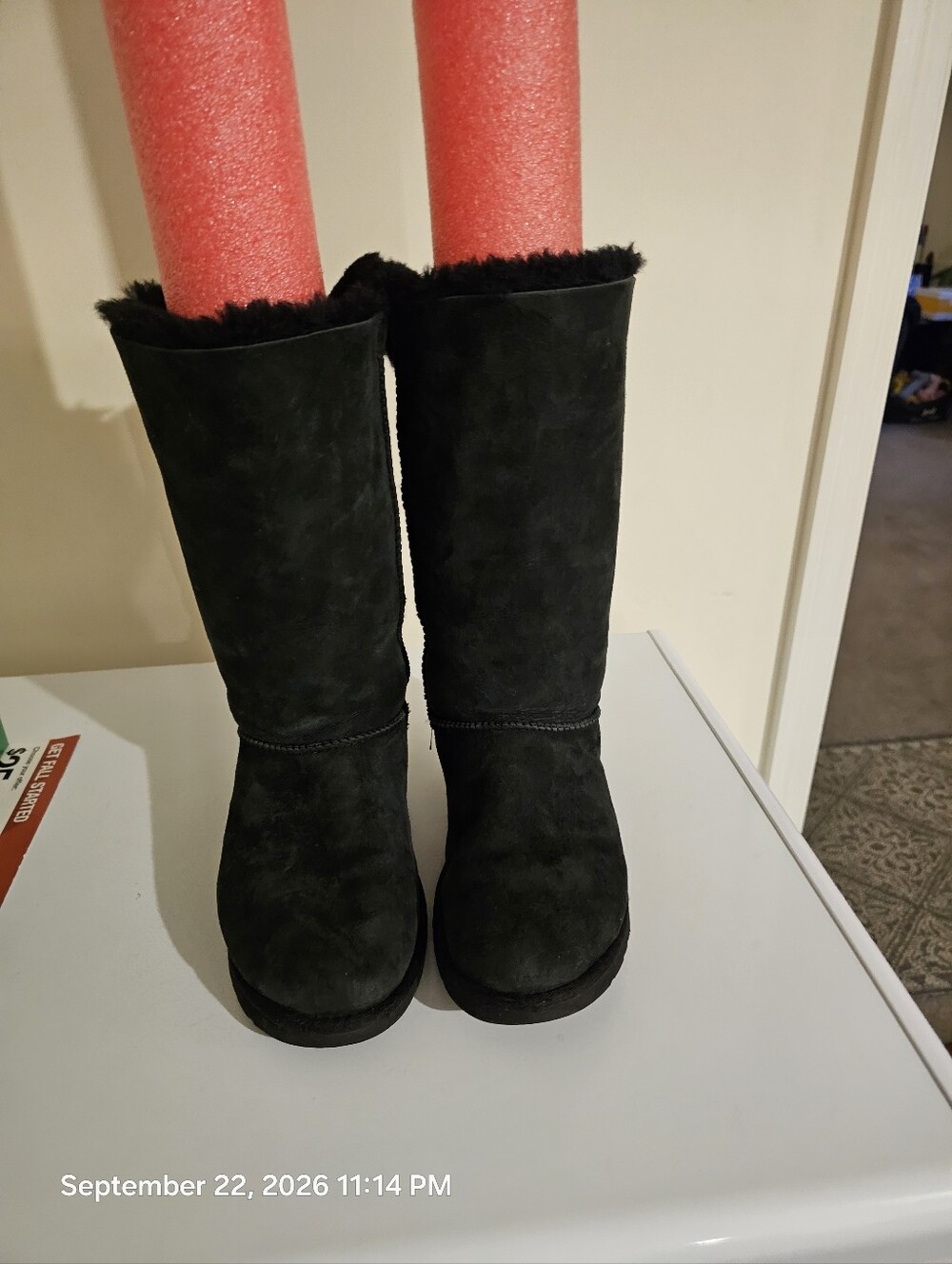 Uggs Black Women’s Fur Lined Bailey Bows Boots